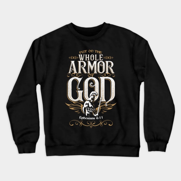 Bible Verse Armor of God Gift for Christian Crewneck Sweatshirt by aneisha